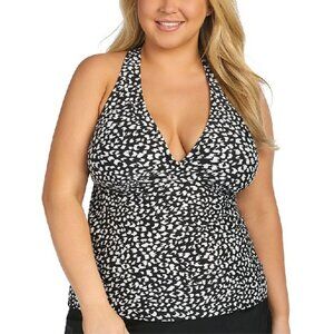 Island Escape Trendy H-Back Underwire Swim Top